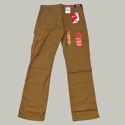 Flex Regular Fit Cargo Pants Mens 34X32 Stonewashed Brown Duck DP902SBD