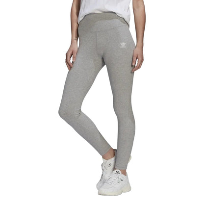 Adidas Originals Women's Adicolor Essentials+ Ribbed 7/8 Leggings -Grey