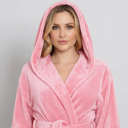 Women’s Plush Hooded Robe - Spa-Worthy Comfort at Home